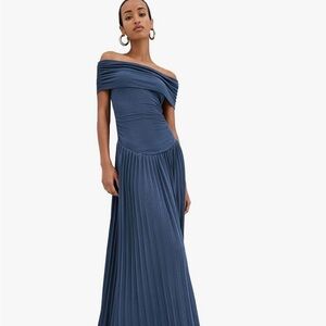Lioness One Shoulder Navy Dress